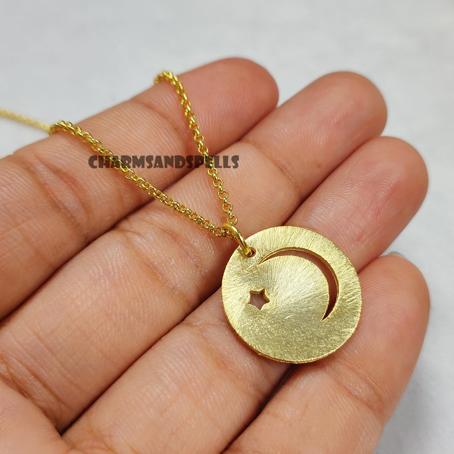 Dainty Moon Star Necklace, Celestial Necklace, Handmade Necklace, Spiritual Jewelry, Friend Gift, Bridesmaid Gift, Wedding Gift For Women