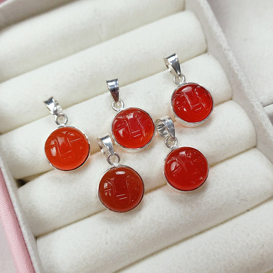 Carnelian Pendant Necklace, 925 Sterling Silver, Gemstone Pendant, Mother's day Gift For Mom