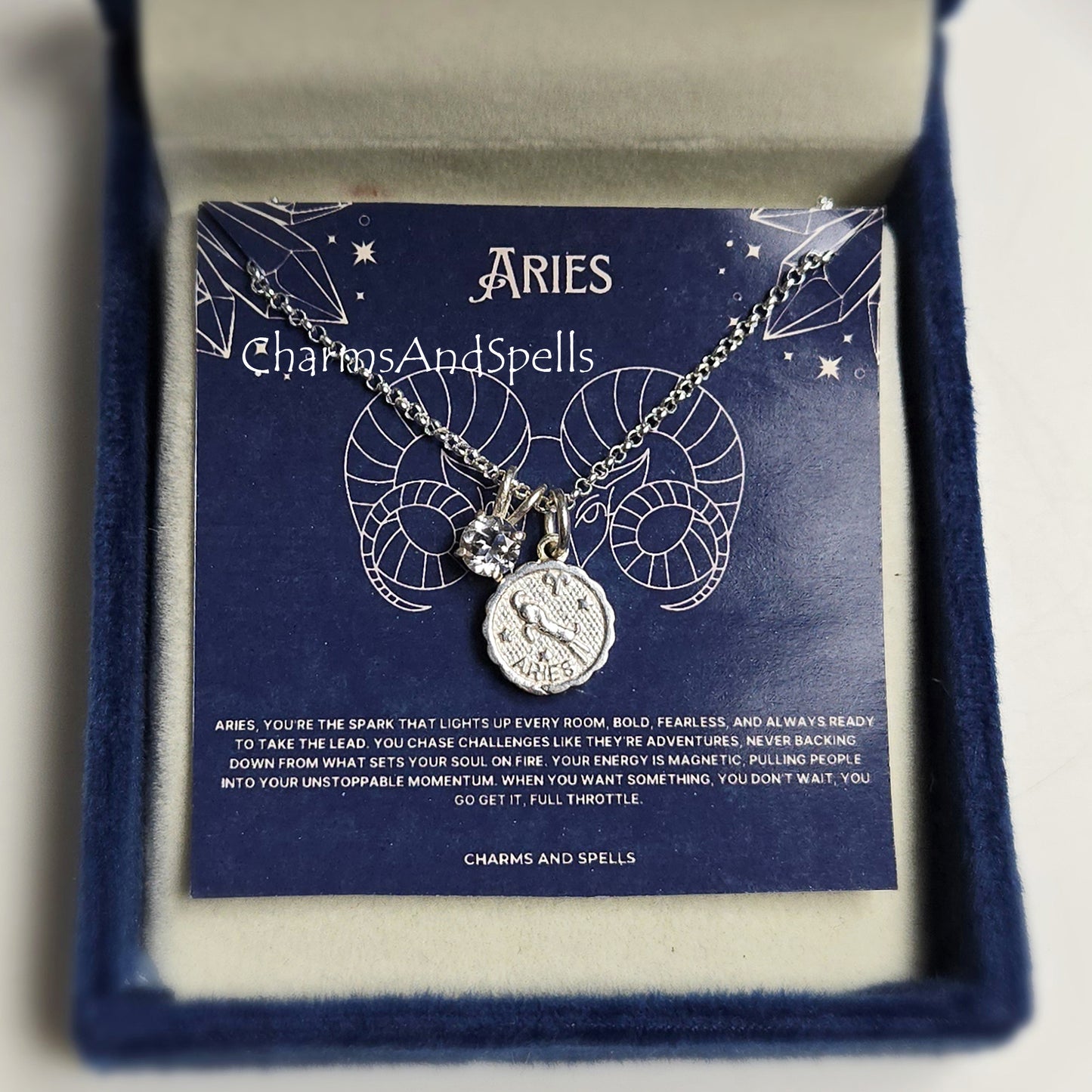 925 Silver Aries Zodiac Necklace, American Diamond Necklace, Constellation Aries Sign Pendant Necklace, Silver Minimalist Necklace, Gift