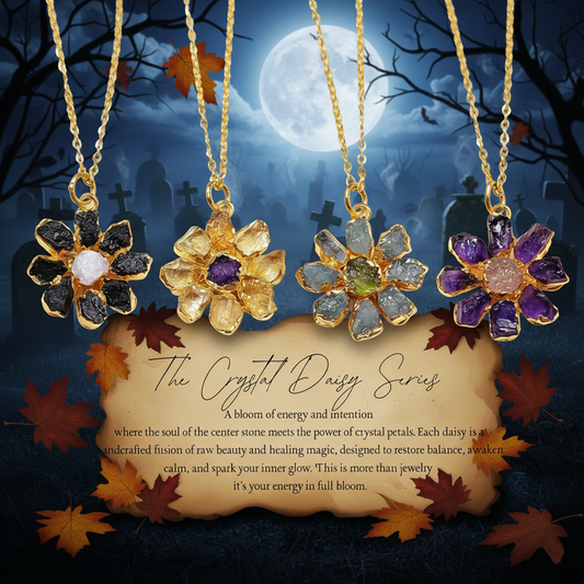Daisy Flower Crystal Necklace