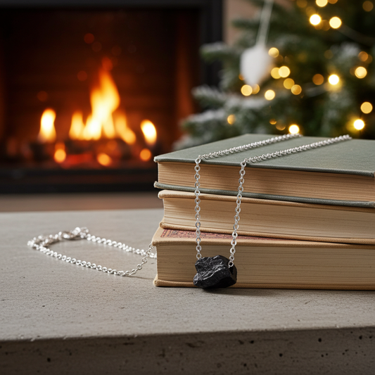 Raw Black Tourmaline Pendant Necklace