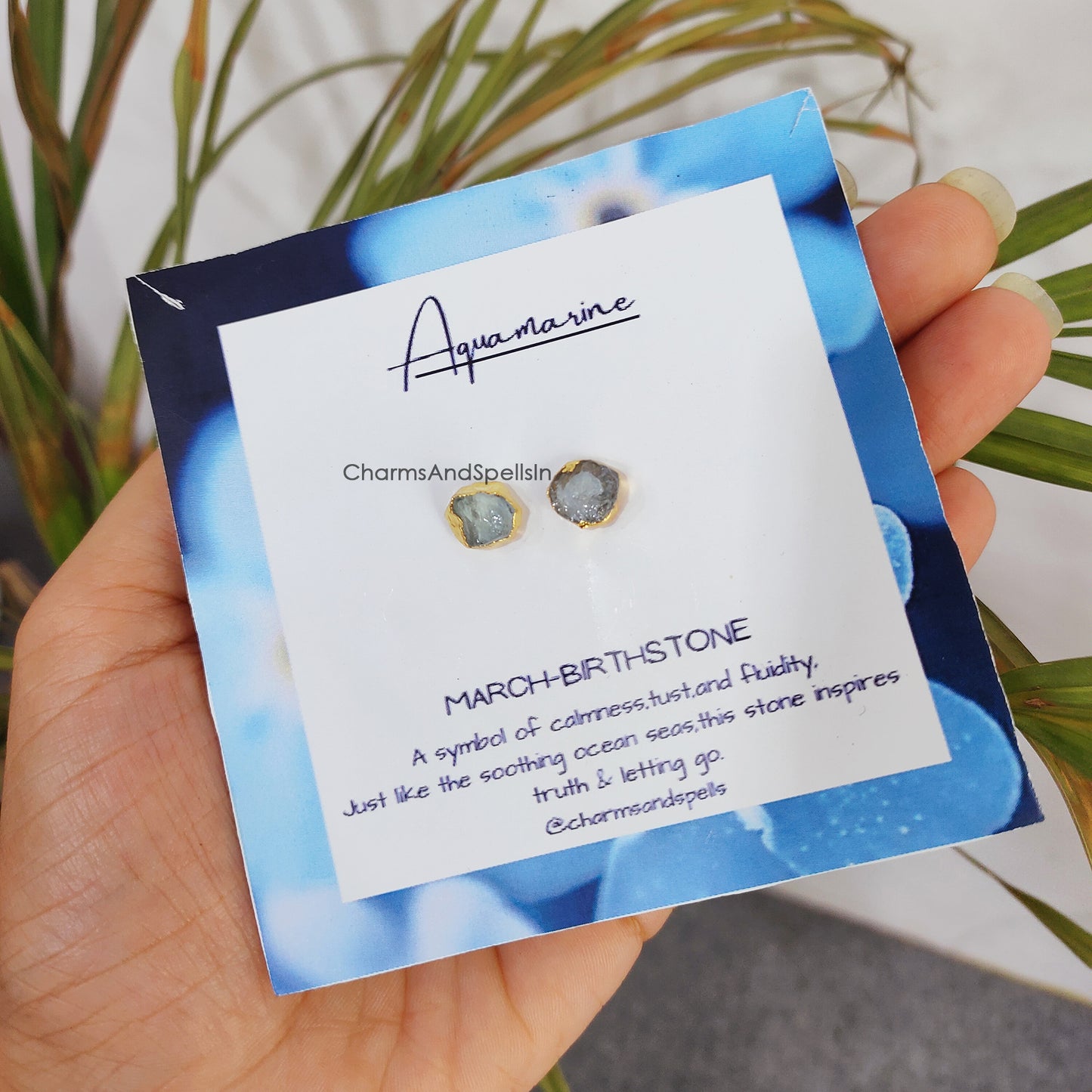 All Birthstone Stud Earrings | Natural Raw Gemstone Healing Jewelry
