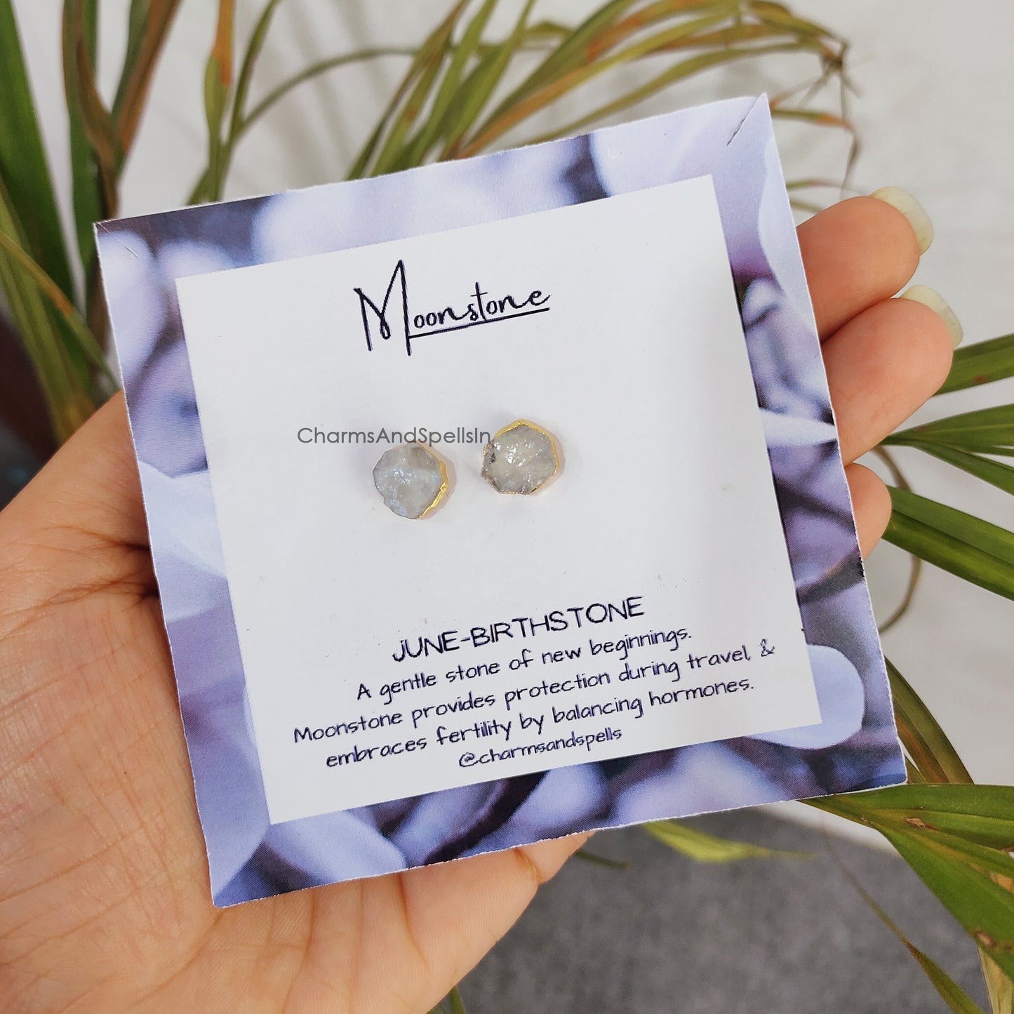 All Birthstone Stud Earrings | Natural Raw Gemstone Healing Jewelry