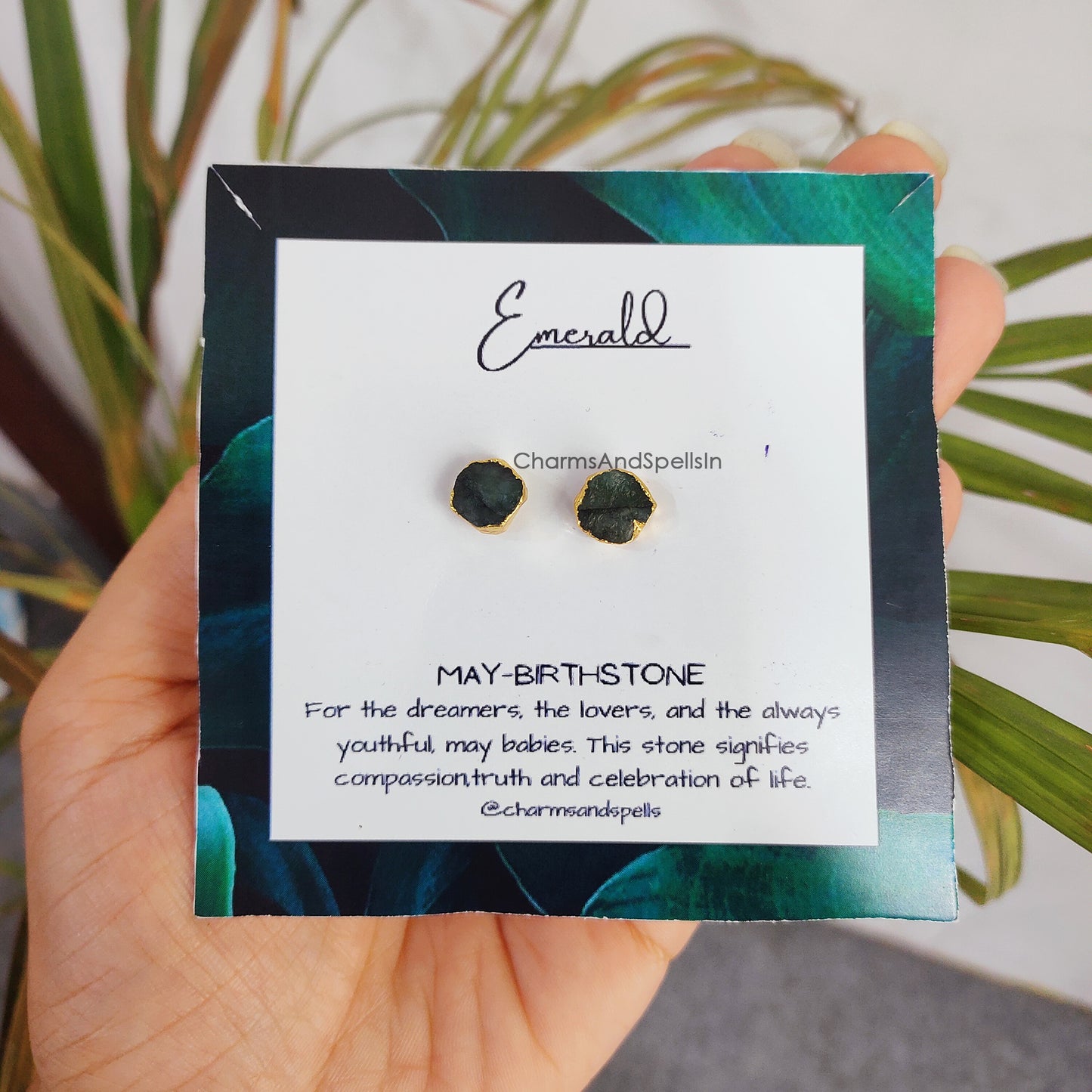 All Birthstone Stud Earrings | Natural Raw Gemstone Healing Jewelry