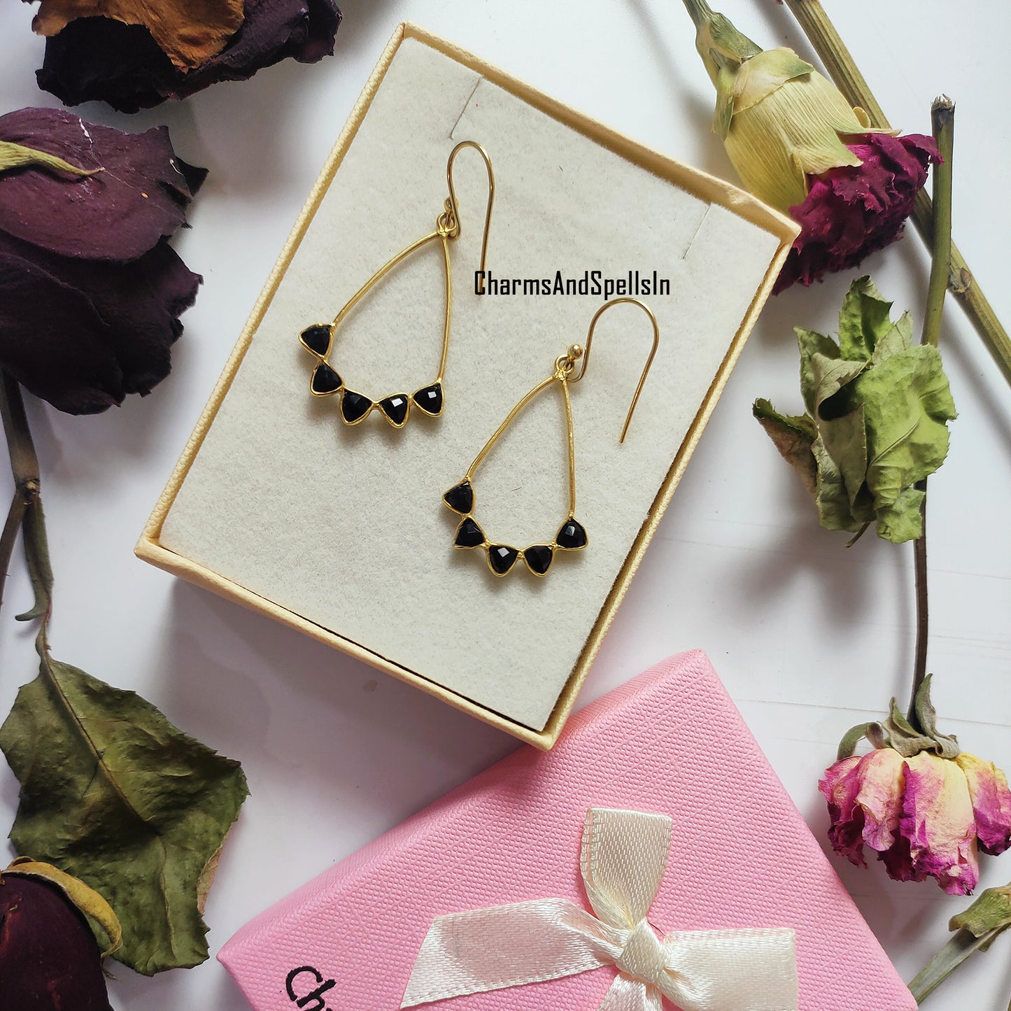Natural Black Onyx Earring, Handmade Earring, Dangle Earring, Natural Onyx Gemstone Jewelry, Wedding Earring, Bridal Gift, Women Earring