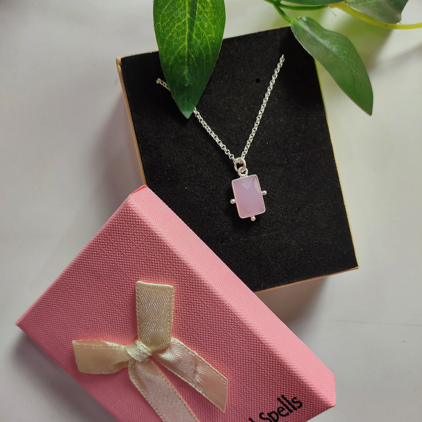 Amazing Pink Chalcedony Charm Necklace, Handmade Jewelry, October Birthstone Pendant, Unique Gift For Bridal, Pink Gemstone Necklace, Gift
