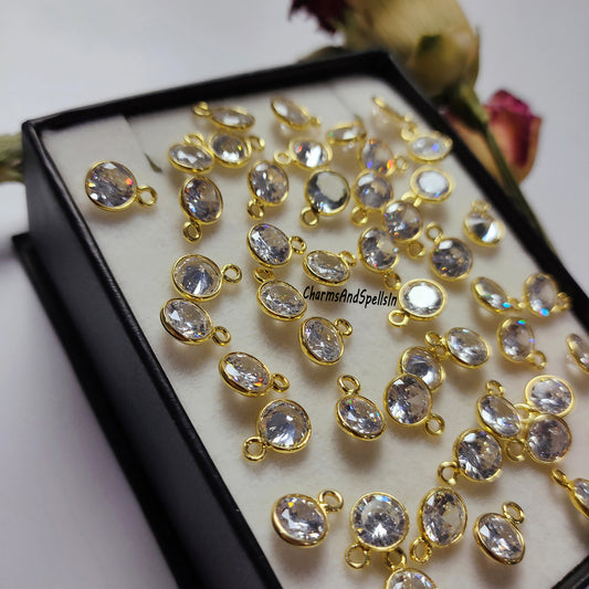 Dainty CZ Pendant Necklace | Boho Cubic Zirconia Charm Handmade Jewelry