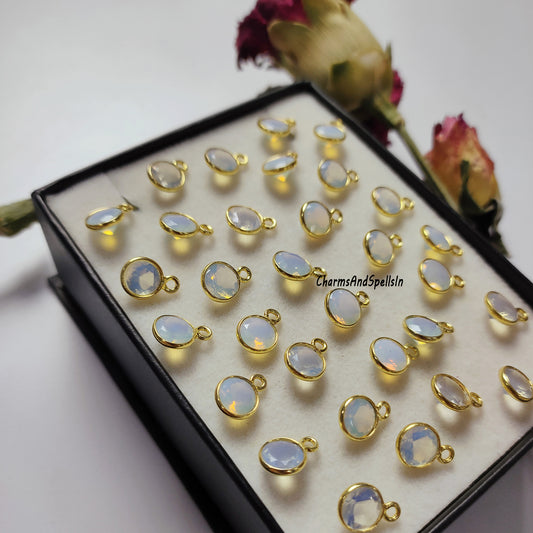 Dainty Opalite CZ Necklace | Hydro Opalite Handmade Charm