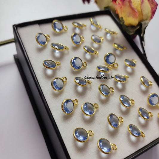 Dainty Sky Blue Topaz Necklace | Hydro Topaz Sterling Silver Minimalist Jewelry