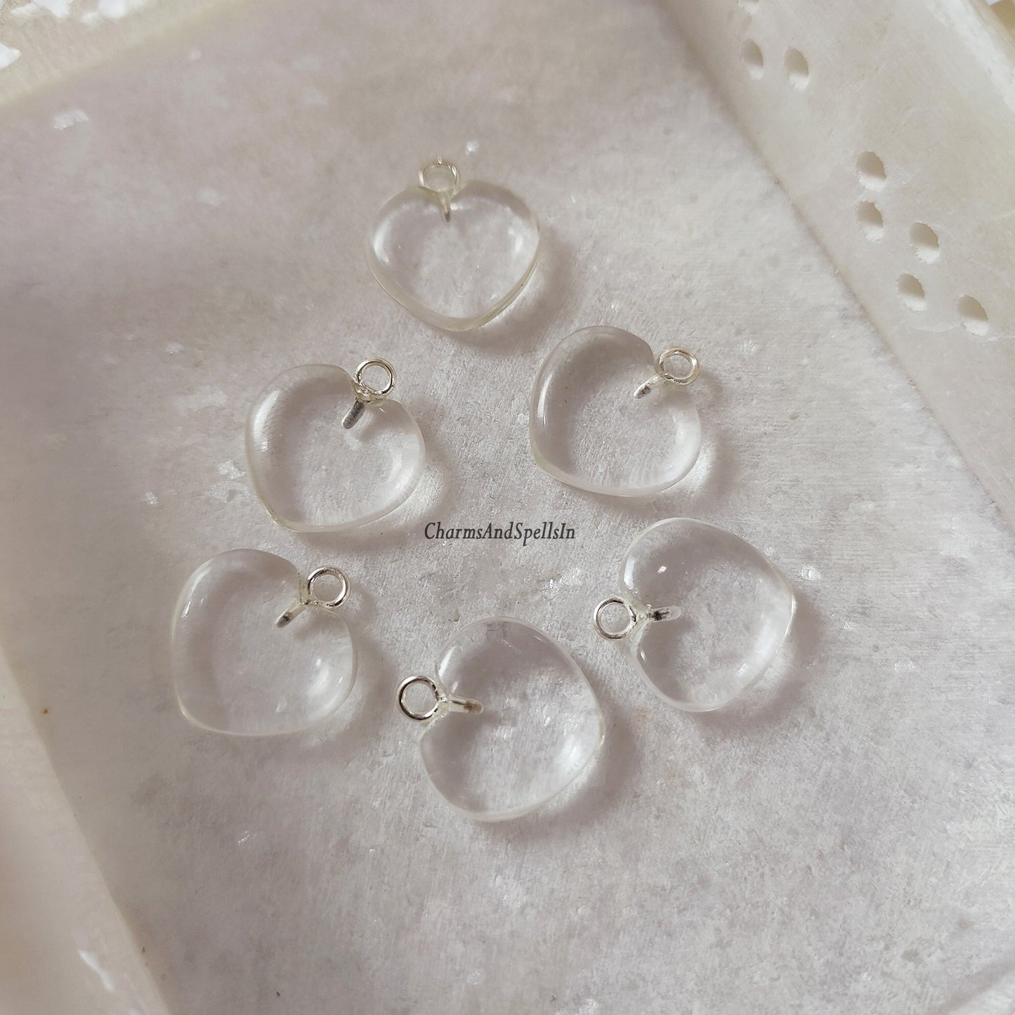 Clear Quartz Heart Crystal Necklace, Boho Necklace, Heart Charm Necklace, Unique Quartz Gemstone Necklace, Bridesmaids Gift, Summer Jewelry