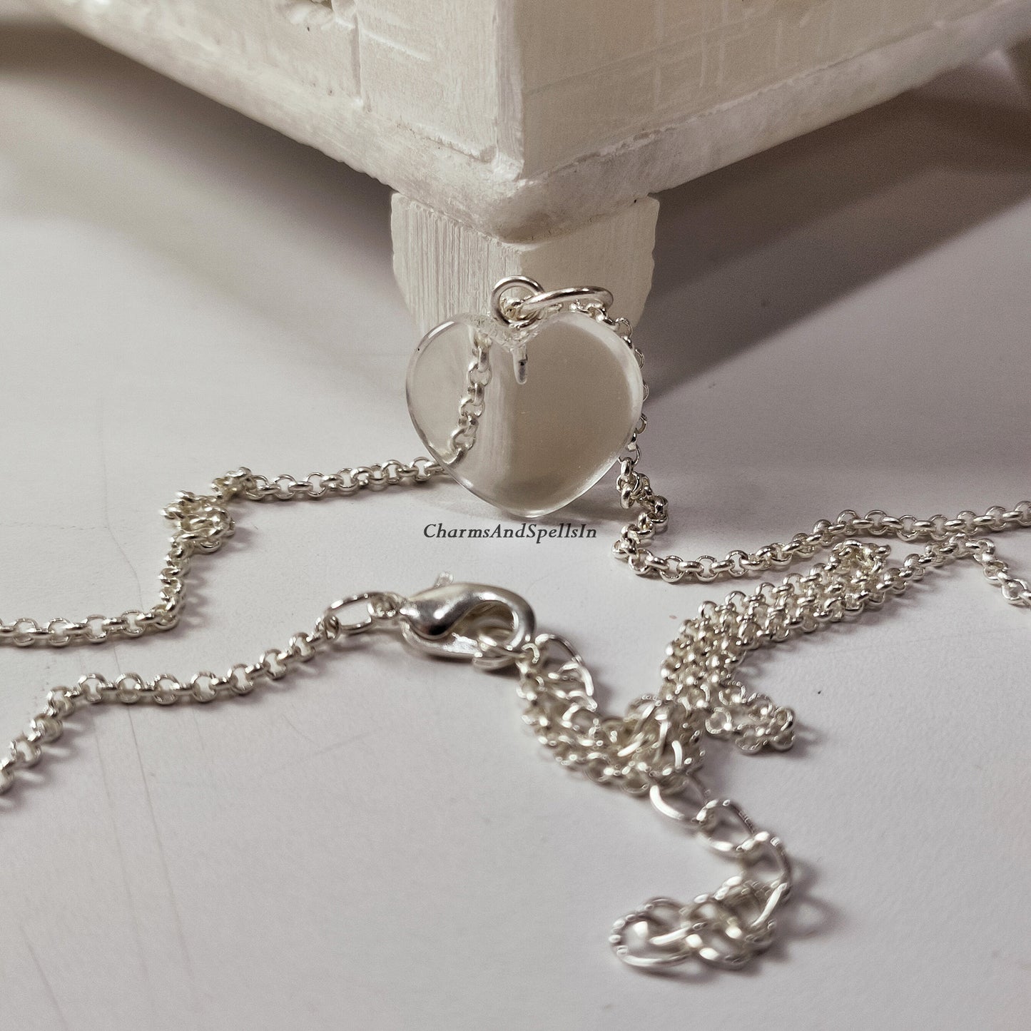 Clear Quartz Heart Crystal Necklace, Boho Necklace, Heart Charm Necklace, Unique Quartz Gemstone Necklace, Bridesmaids Gift, Summer Jewelry