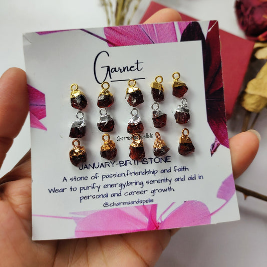 Raw Garnet Pendant Connector