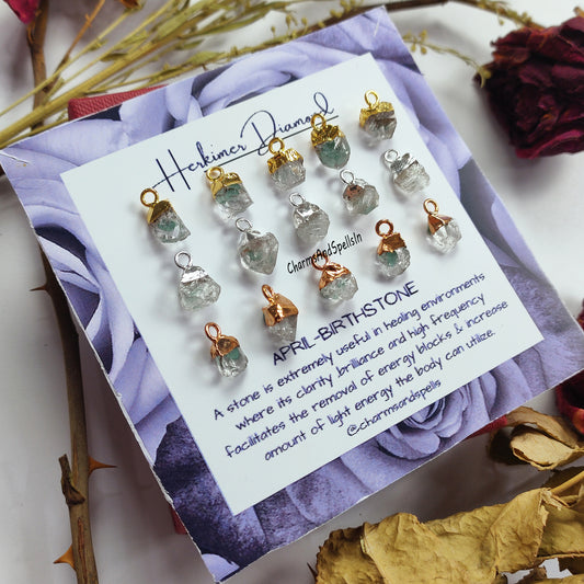 Raw Herkimer Diamond Pendant Connector