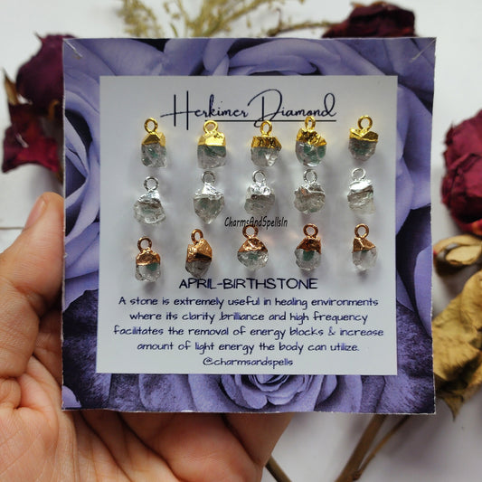 Raw Herkimer Diamond Pendant Connector