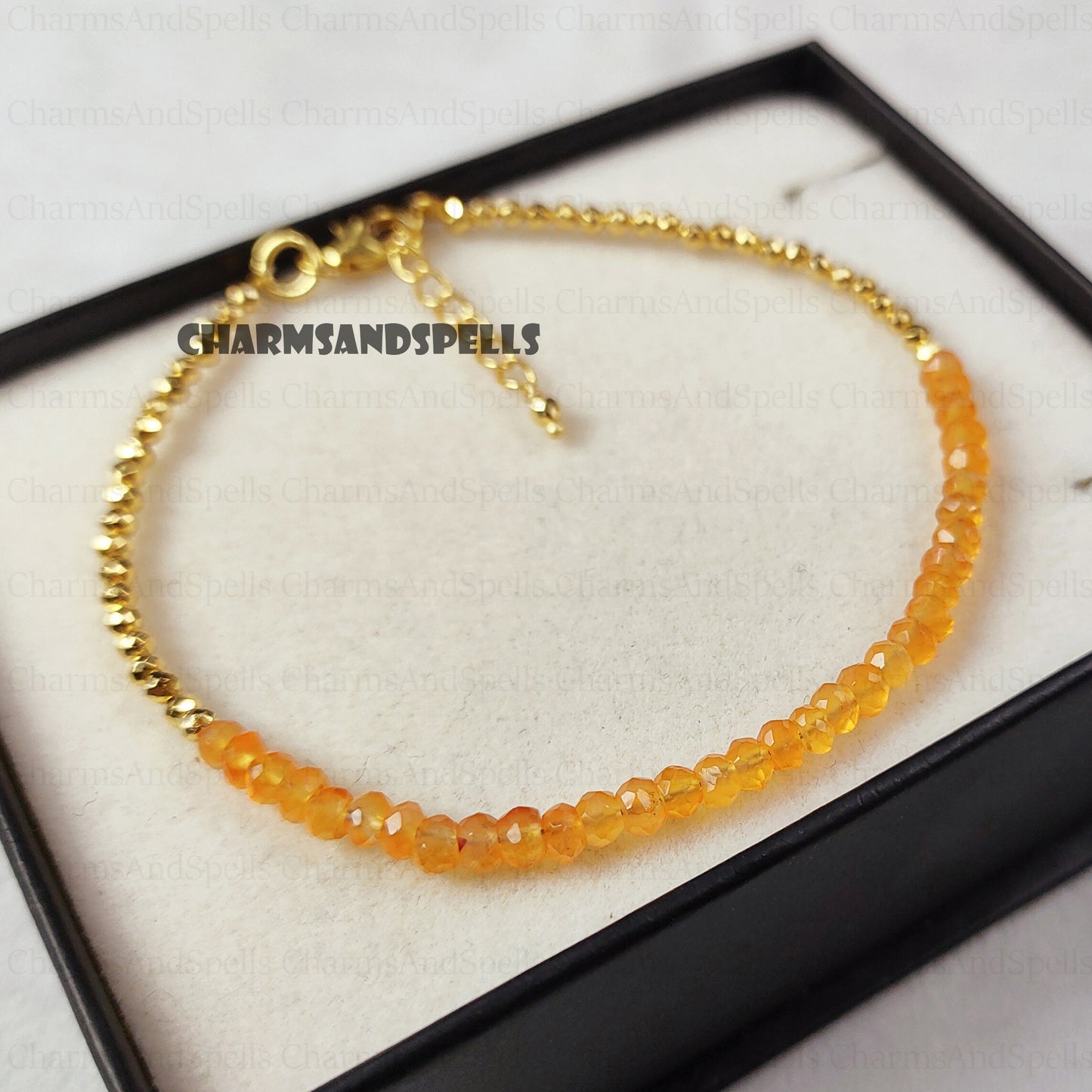 Carnelian Bracelet, Minimalist Bracelet -Natural Stone Dainty Bracelet-Healing Crystal Delicate Spiritual Protection January Birthstone Gift