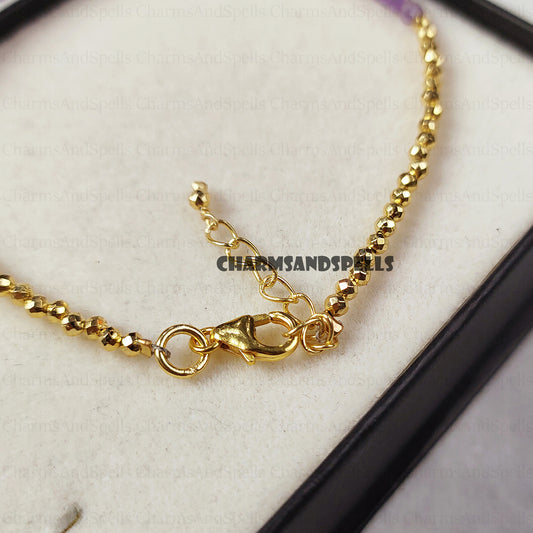 Minimalist Amethyst Bracelet, Natural Stone Jewelry, February Birthstone