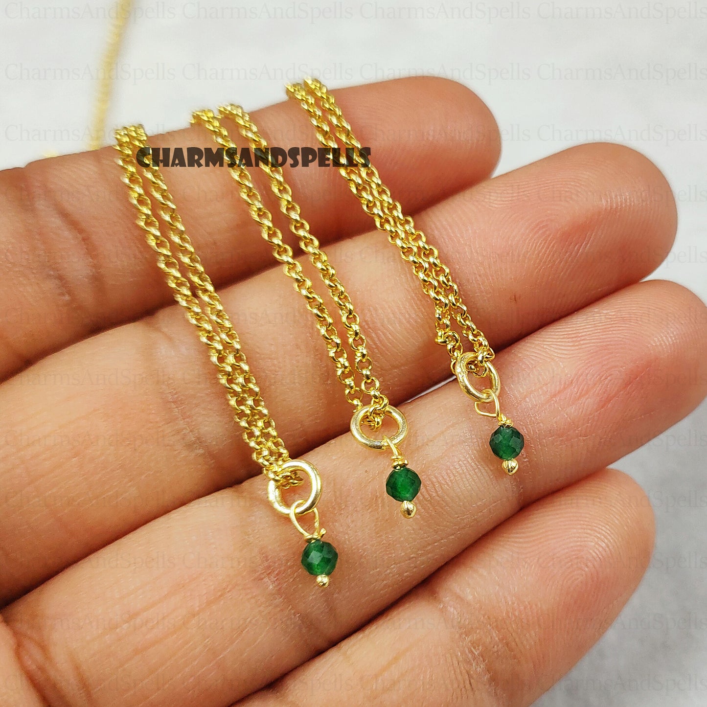 Green Onyx Necklace, Minimalist Necklace, green Faceted Round necklace, Green Onyx pendant, Gemstone necklace, Calming Necklace, Gift Her