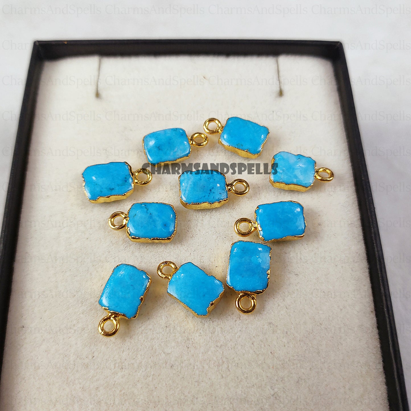 Raw Turquoise Necklace, Gemstone Slice Necklace, Healing Necklace, Layering Necklace, Turquoise Howlite, Necklace Gift, Valentine's Day Gift