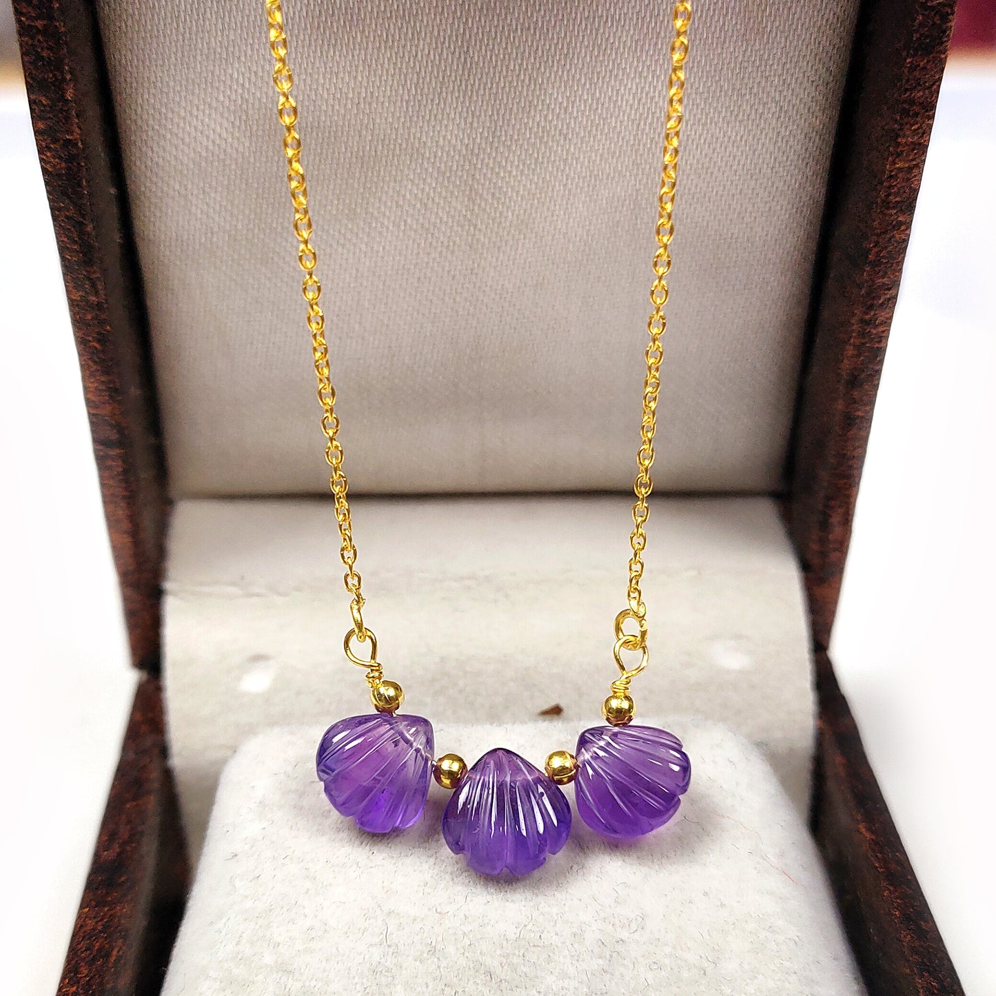 Handmade Amethyst Necklace | 925 Silver | Tiny Purple Gemstone Jewelry