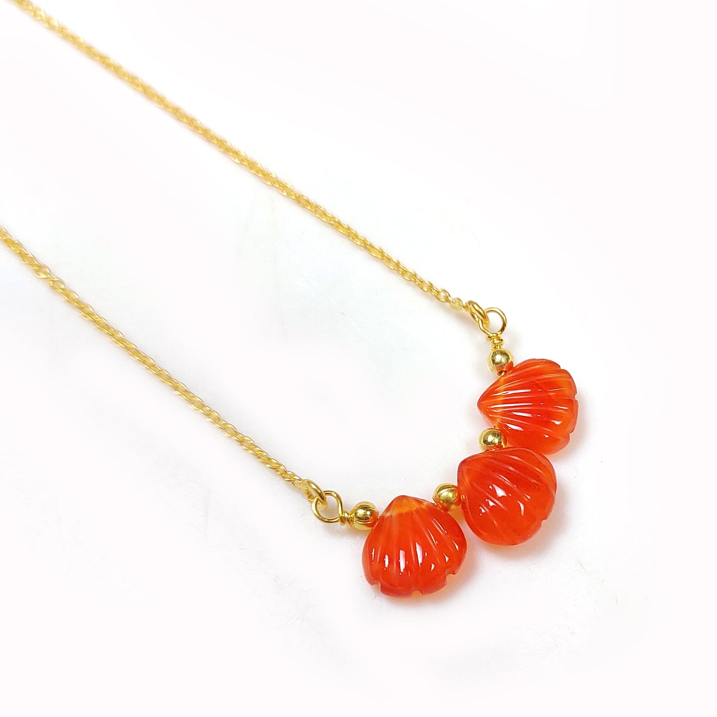 Dainty Carnelian Heart Necklace | 925 Sterling Silver | Wedding Gift