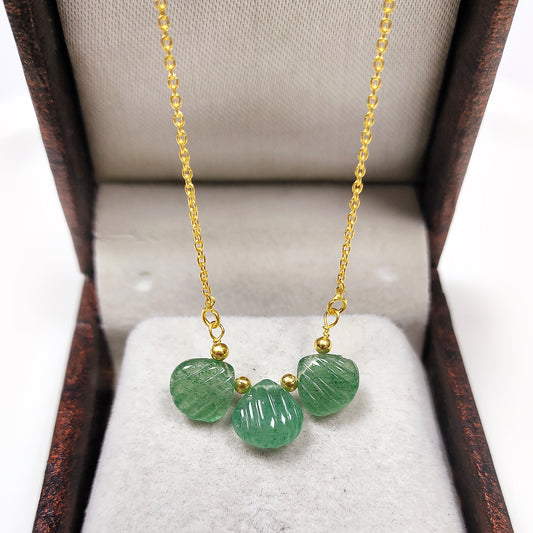 Green Strawberry Quartz Necklace