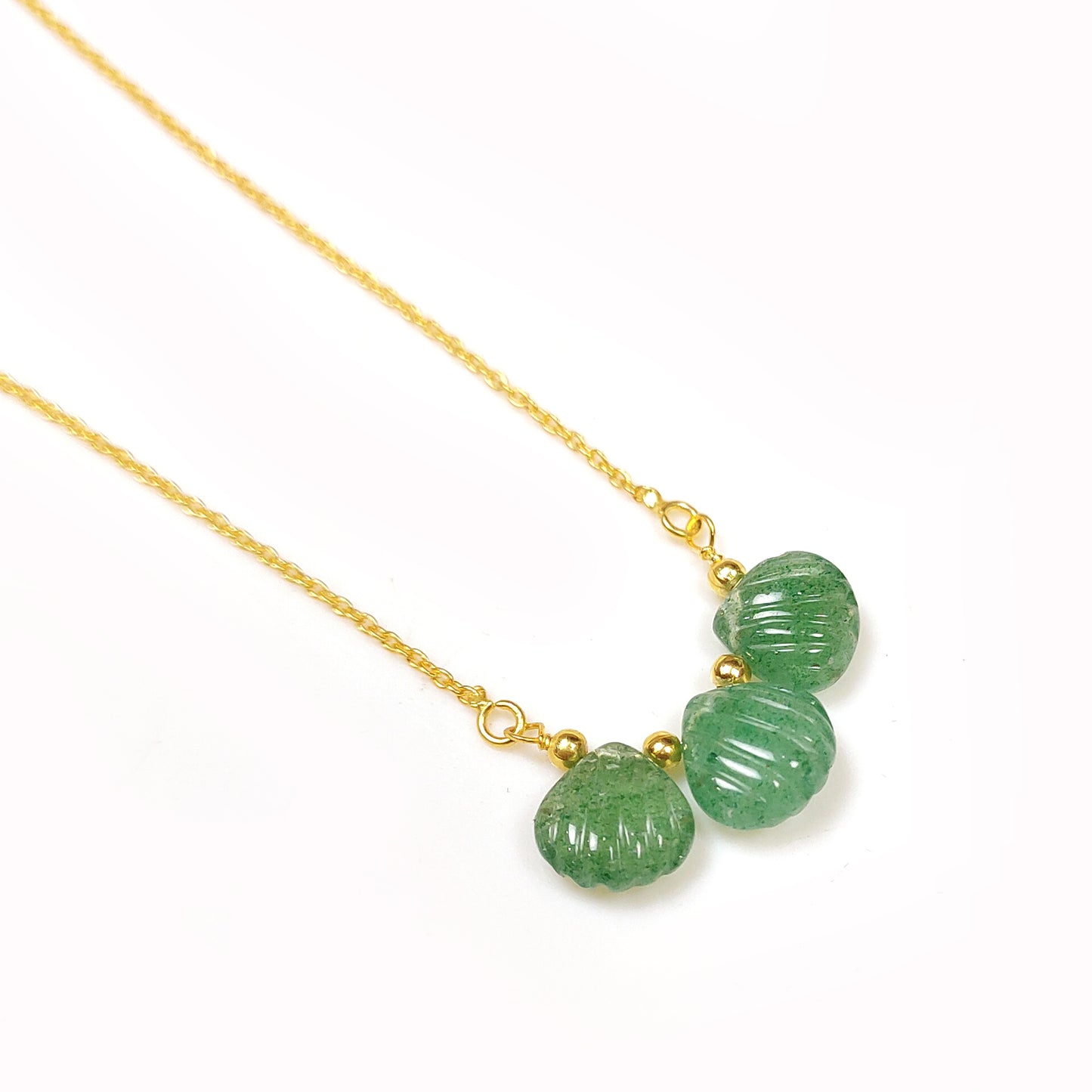 Green Strawberry Quartz Necklace, Gemstone Necklace /Handmade Jewelry/ Necklaces for Women, Layered Necklace, Dainty Necklace, Boho Necklace
