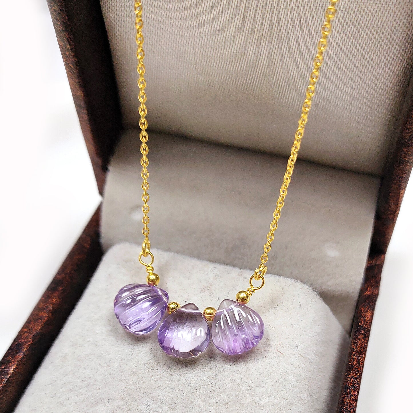 Pink Amethyst Pendant Necklace | February Birthstone | Handmade Jewelry