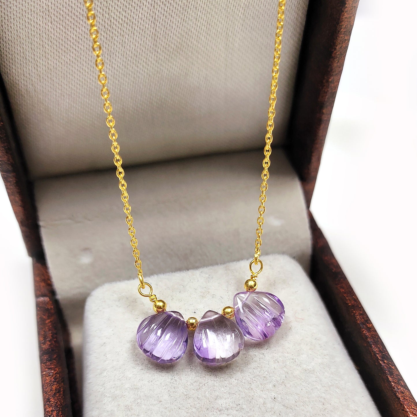 Pink Amethyst Pendant Necklace | February Birthstone | Handmade Jewelry
