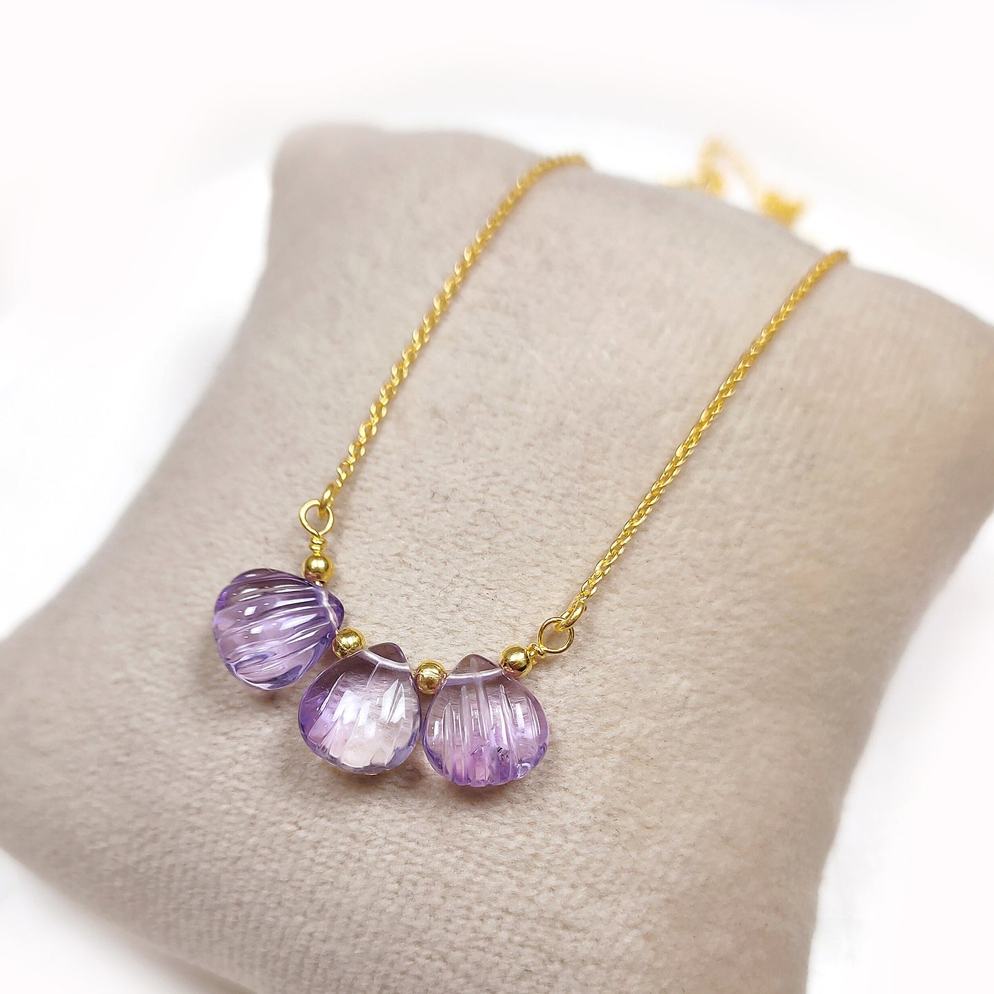 Pink Amethyst Pendant Necklace | February Birthstone | Handmade Jewelry