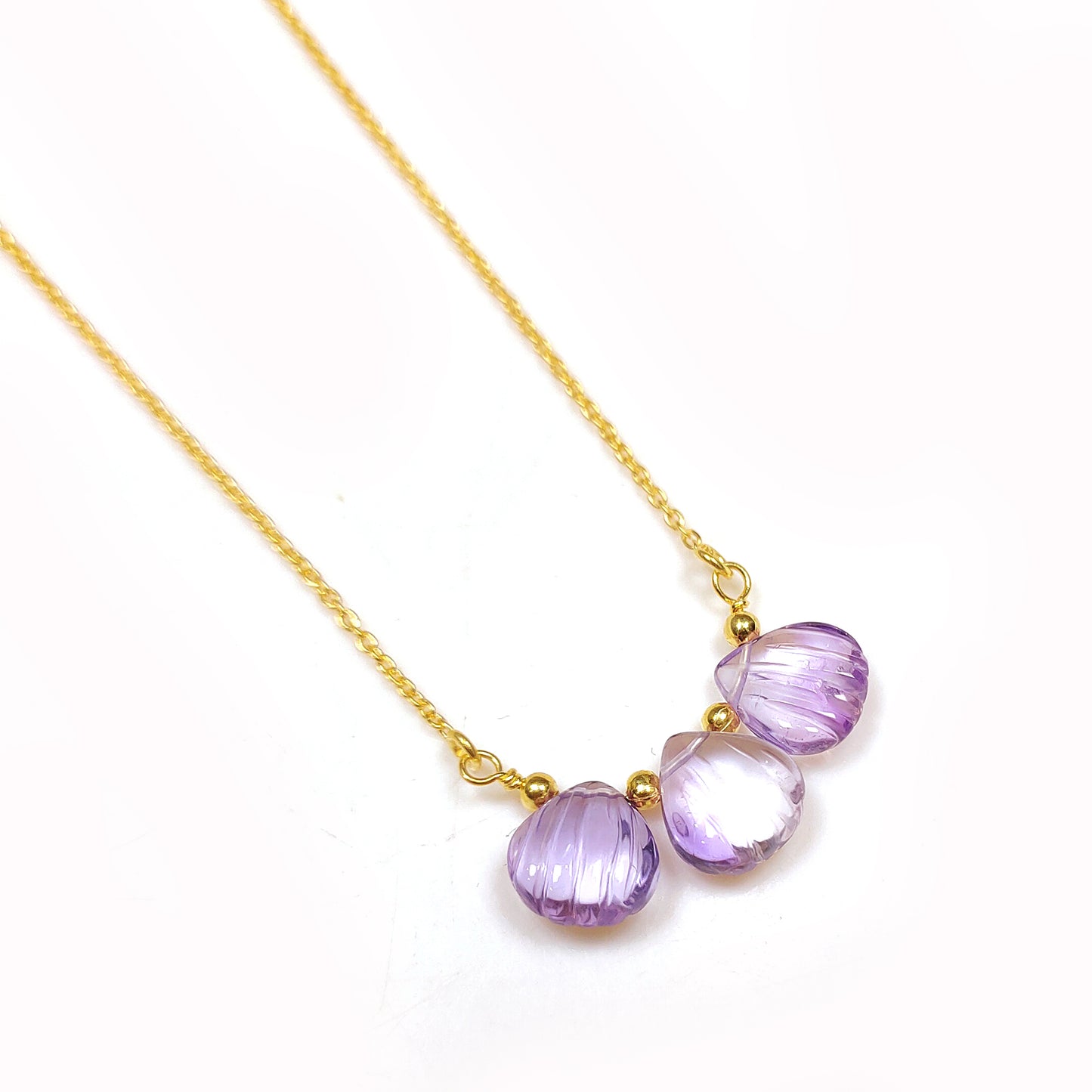 Pink Amethyst Pendant Necklace | February Birthstone | Handmade Jewelry