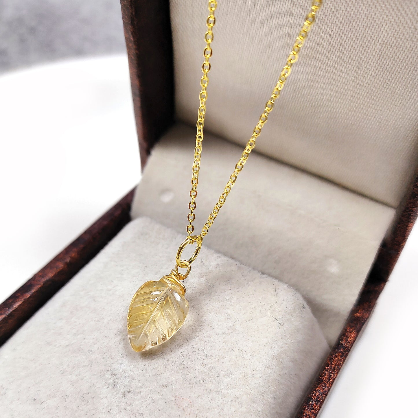 Genuine Citrine Necklace, November Birthstone Jewelry, Handmade Gemstone Gift