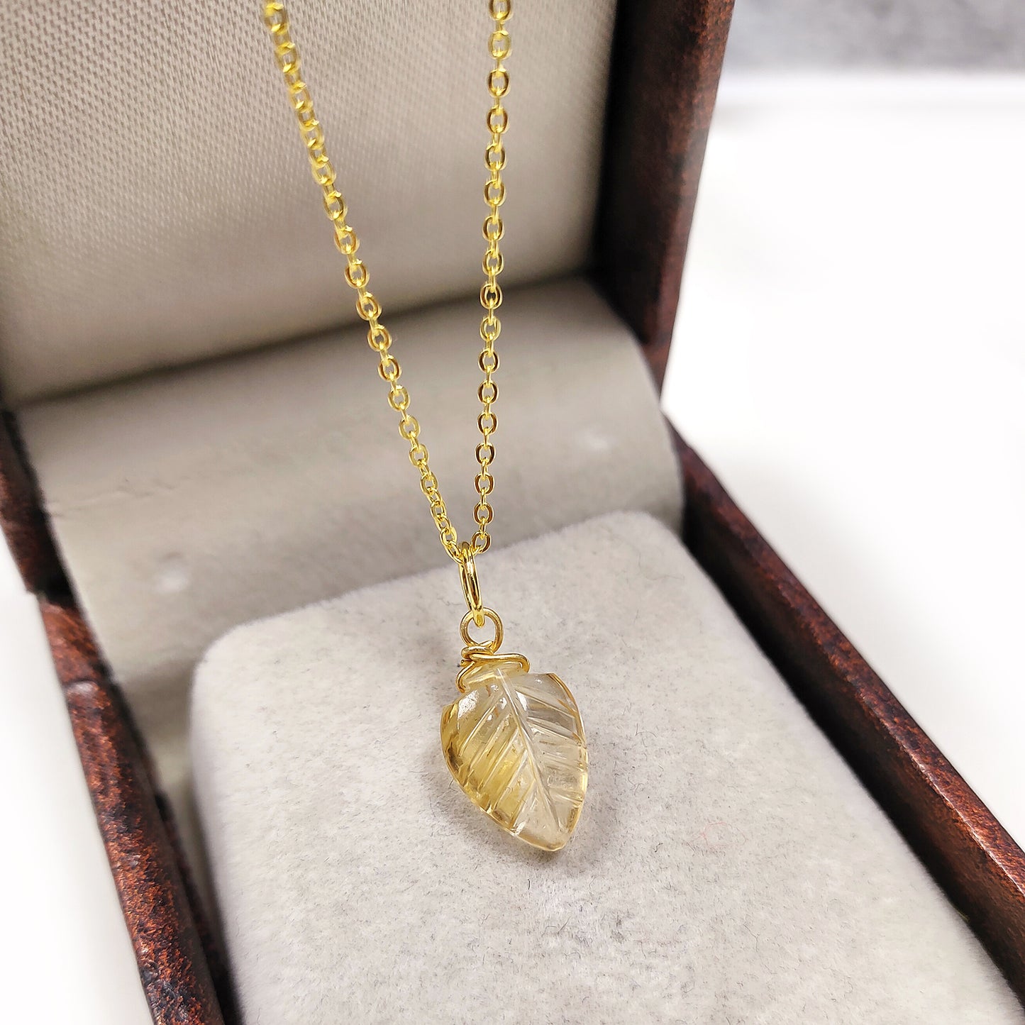 Genuine Citrine Necklace, November Birthstone Jewelry, Handmade Gemstone Gift