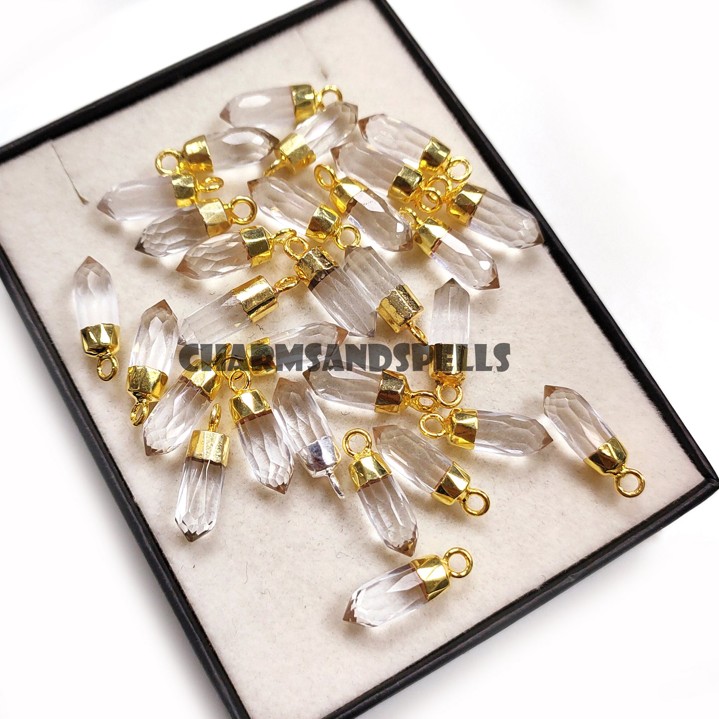 Crystal Quartz Necklace, Clean Quartz Pencil Pendant, Crystal Quartz Necklace, Crystal Stick Pendant, 14K Gold Plated Necklace, Gift For Her