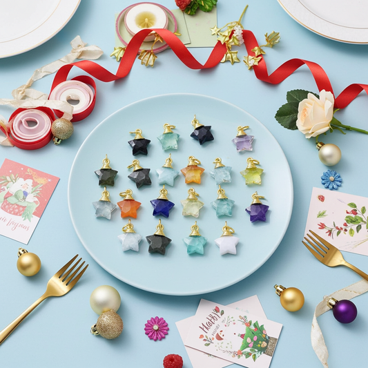 10mm Crystal Star Pendant Natural Stone