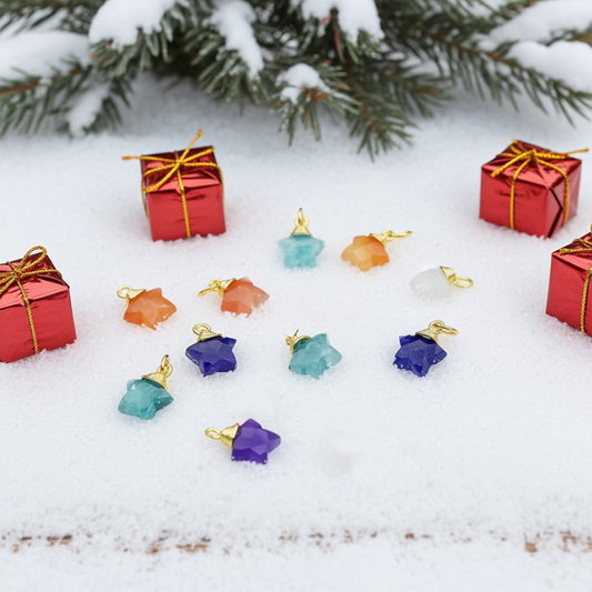 10mm Crystal Star Pendant Natural Stone
