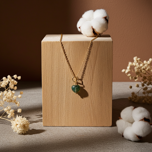 Gemstone Heart Pendant| 925 Silver Wire Wrapped Necklace| Handmade Heart Charm