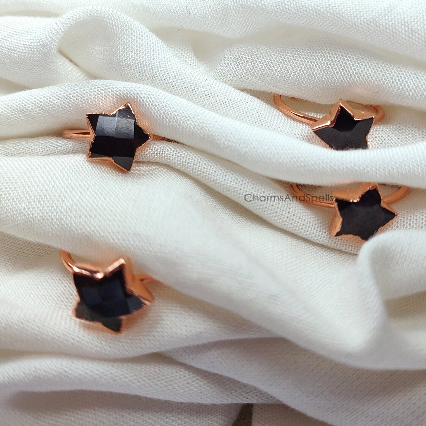 Garnet Star Ring | Boho Birthstone Jewelry | Healing Crystal Gift for Her