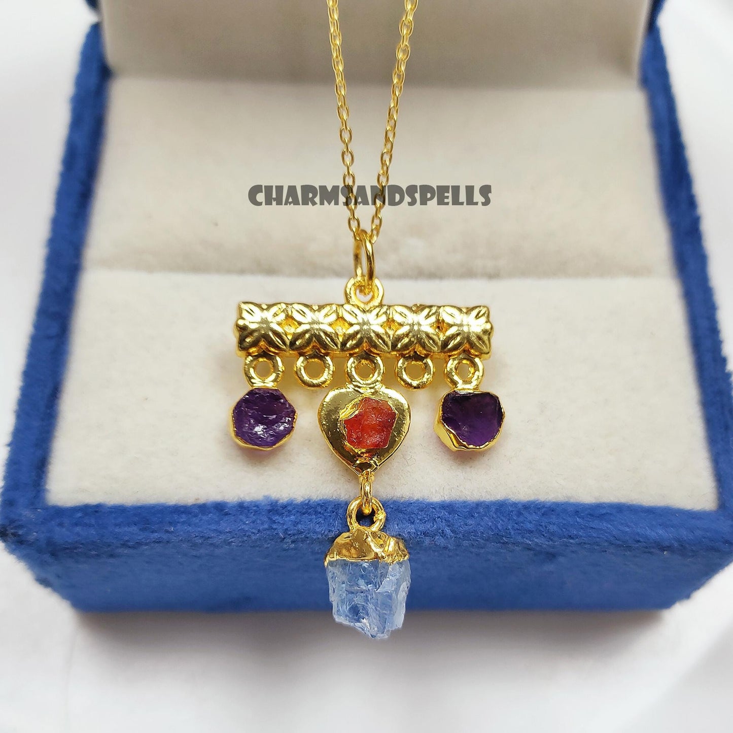 Lady Evelyne's Secret Raw Stone Necklace