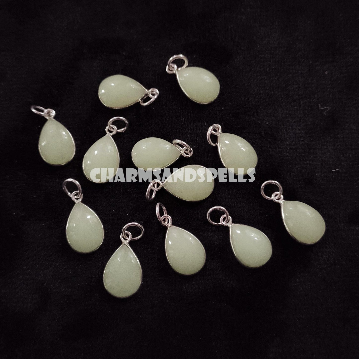 Glow in the Dark Crystal Necklace, Glowing Pendant, Couple & Christmas Gift