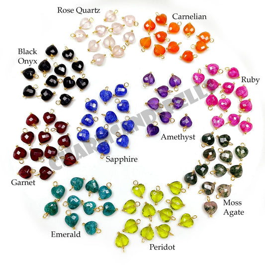 Gemstone Heart Pendant| 925 Silver Wire Wrapped Necklace| Handmade Heart Charm