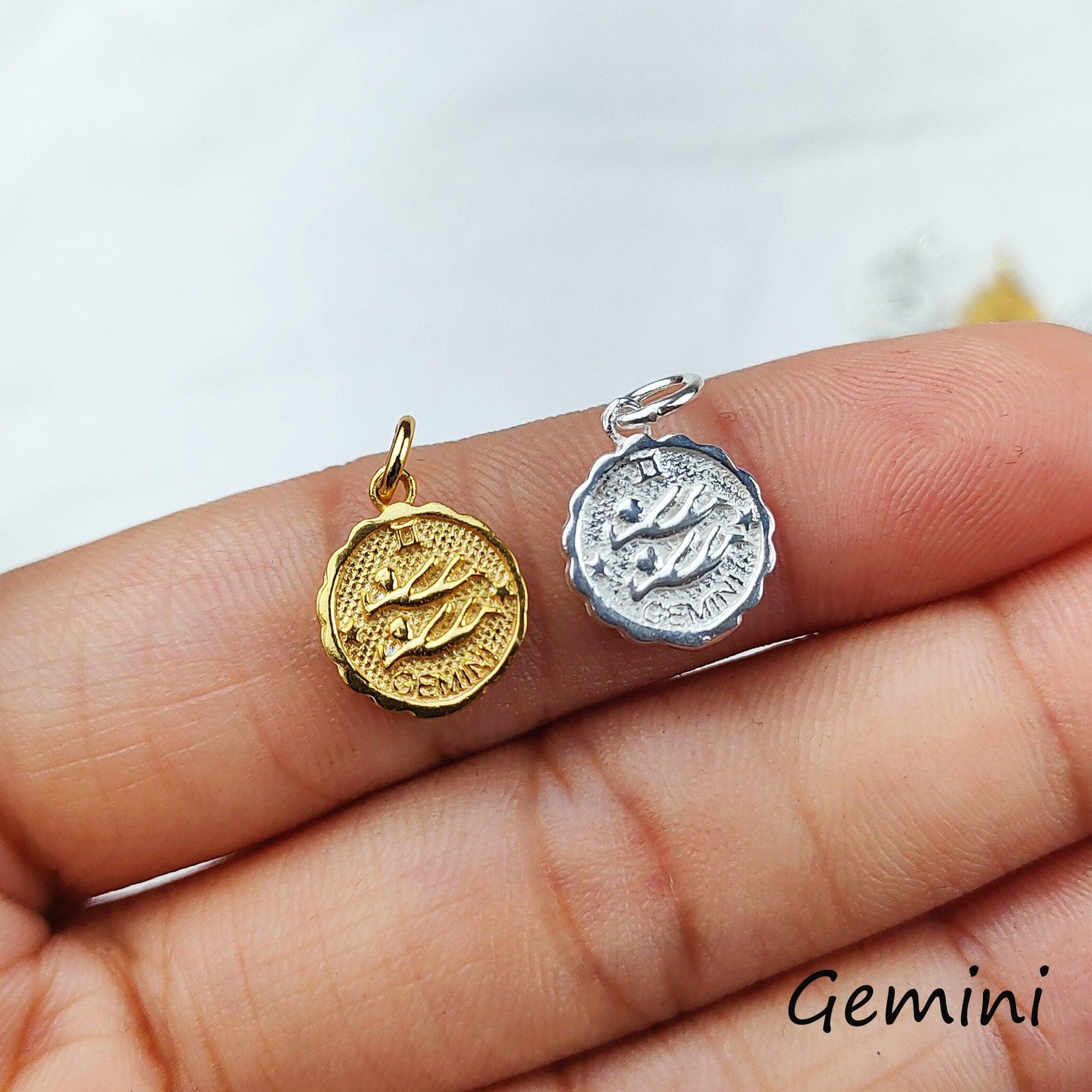 Gemini Necklace, Zodiac Pendant, Astrology Sign Necklace, Zodiac Sign Necklace, Personalized Necklace, Custom Zodiac Necklace - Charms And Spells