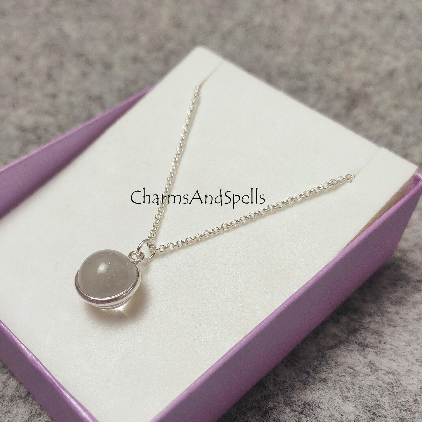 Clear Quartz Crystal Ball Necklace, Crystal Jewelry, Quartz Jewelry, Quartz Sphere Pendant, Quartz - Charms And Spells