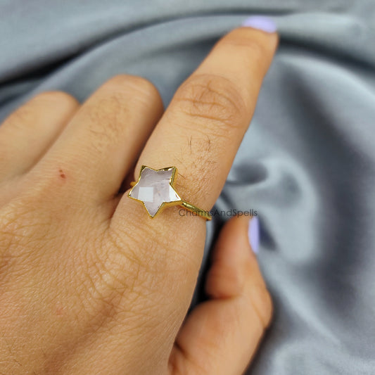 Natural Rose Quartz Ring | Handmade Self-Love Crystal Jewelry