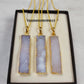 White Sugar Druzy Bar Necklace | Dainty Electroplated Handmade Jewelry