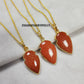 Natural Golden Sandstone Arrowhead Necklace | Handmade Gemstone Jewelry