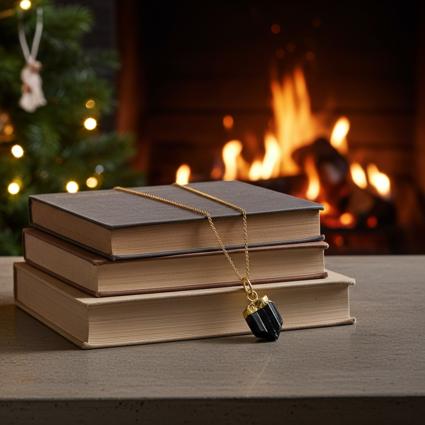 Raw Black Tourmaline Necklace