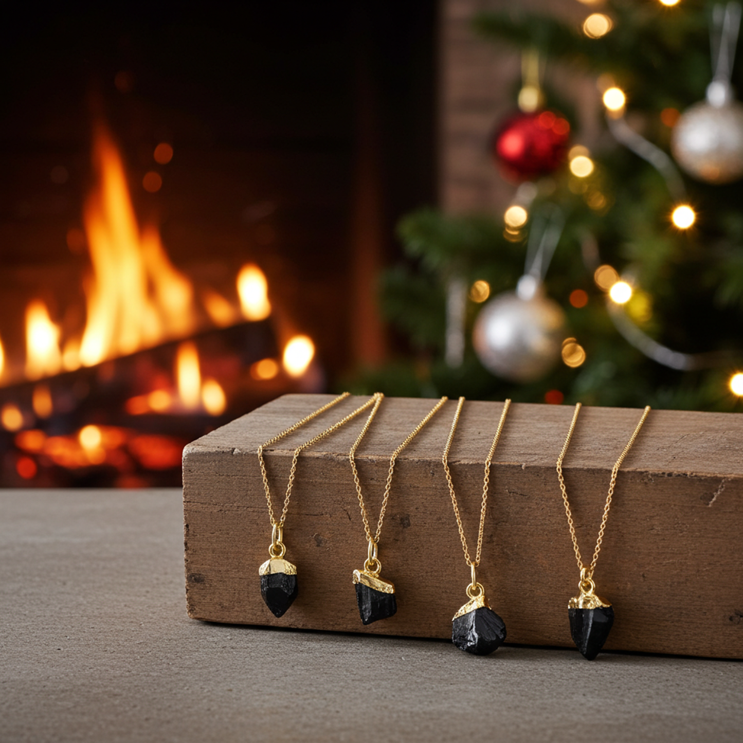 Raw Black Tourmaline Necklace