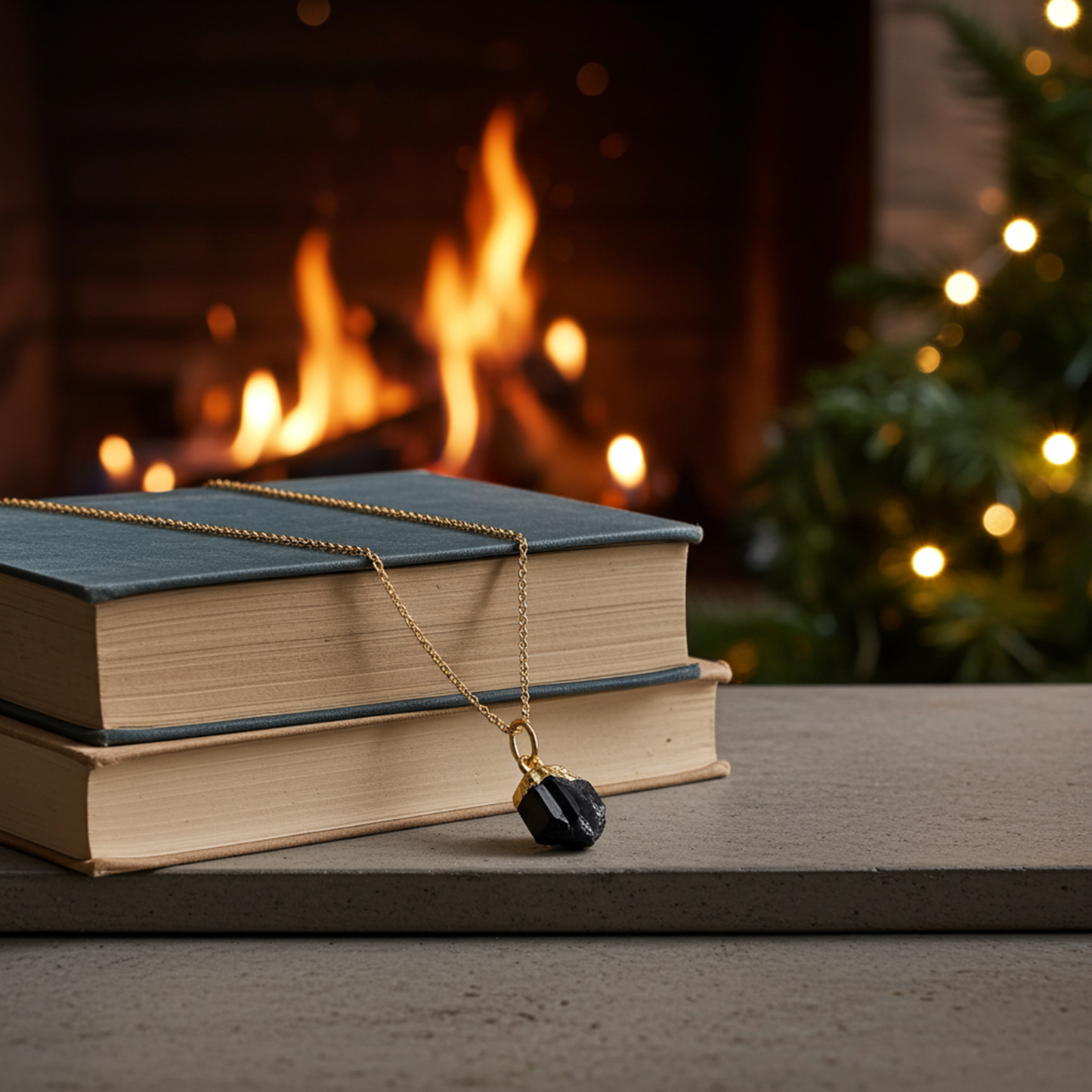 Raw Black Tourmaline Necklace