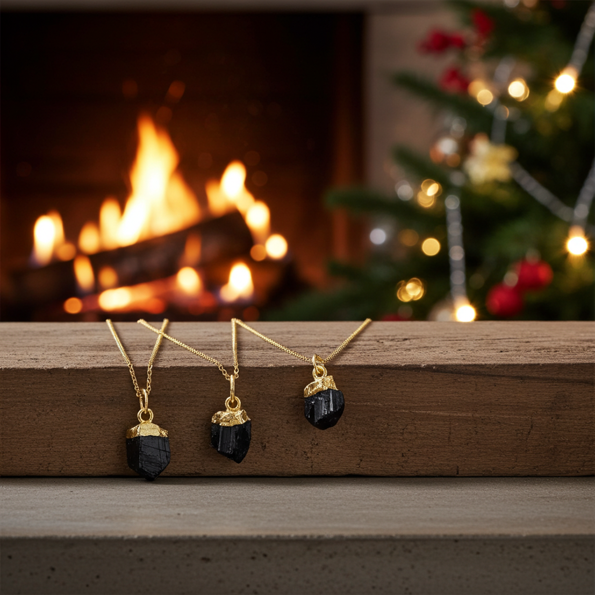 Raw Black Tourmaline Necklace
