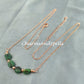 Raw Emerald Necklace| Rough Gemstone Crystal Jewelry| May Birthstone